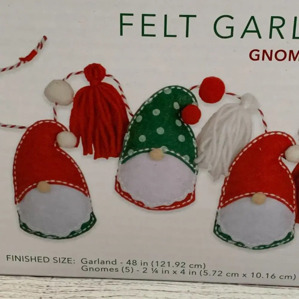 Needle Creations Christmas Gnome Felt Garland Kit 48